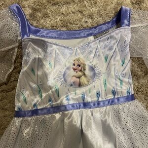 Elsa Themed Dress with Silver and Blue Accents